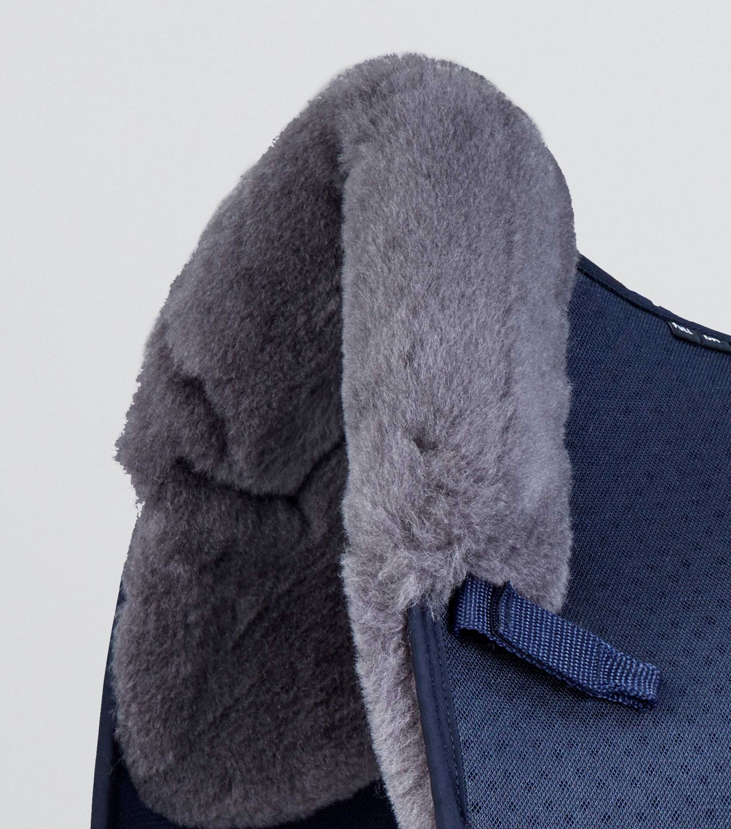 Premier Equine Close Contact Airtechnology Shockproof Wool Saddle Pad - Dressage Square Navy/Grey Wool