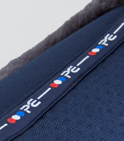 Premier Equine Close Contact Airtechnology Shockproof Wool Saddle Pad - Dressage Square Navy/Grey Wool