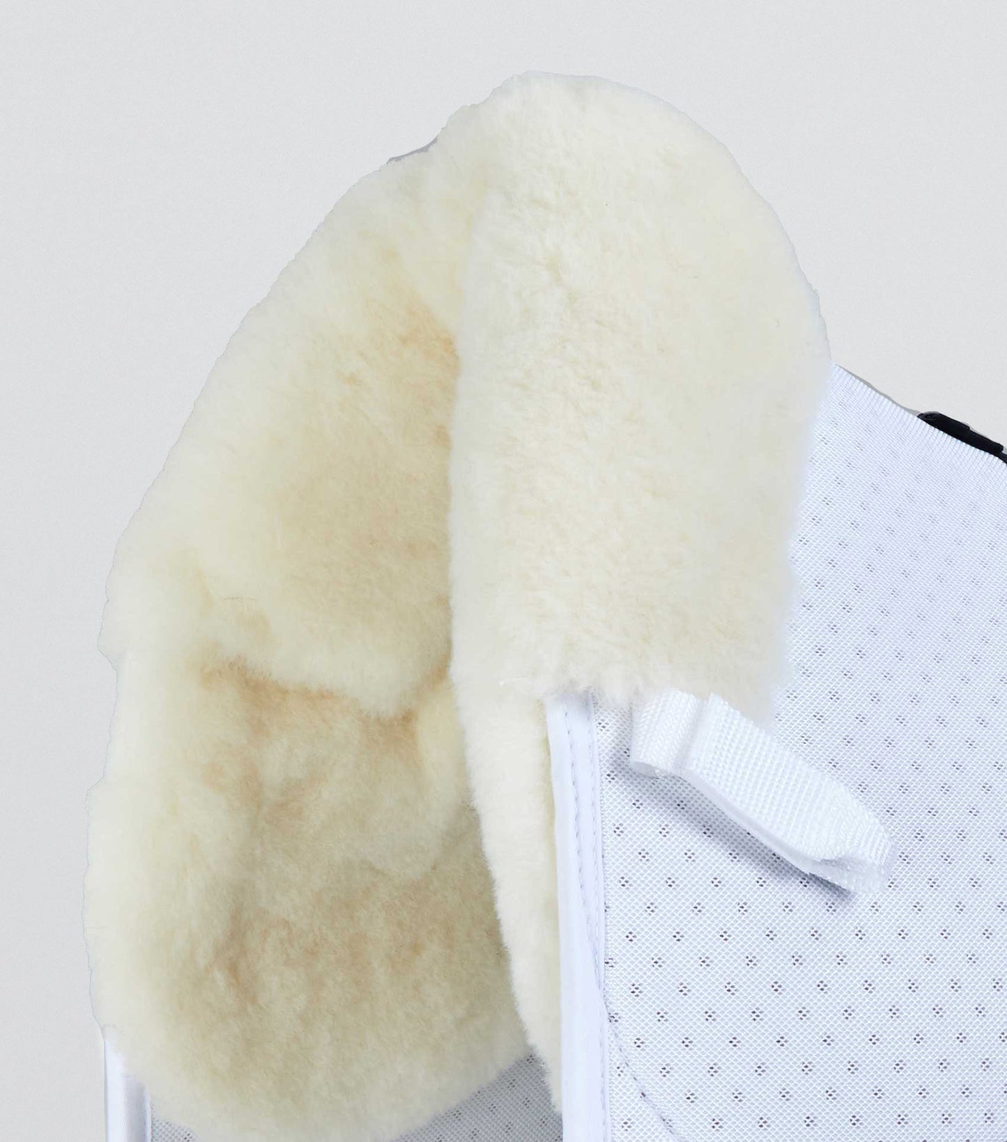 Premier Equine Close Contact Airtechnology Shockproof Wool Saddle Pad - Dressage Square White/Natural Wool