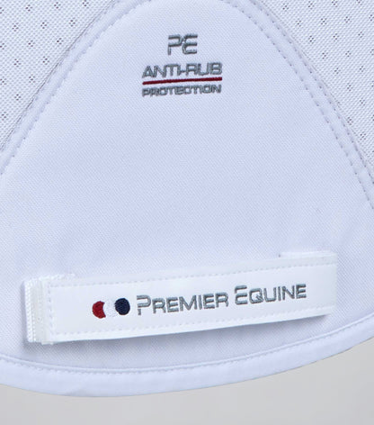 Premier Equine Close Contact Airtechnology Shockproof Wool Saddle Pad - Dressage Square White/Natural Wool