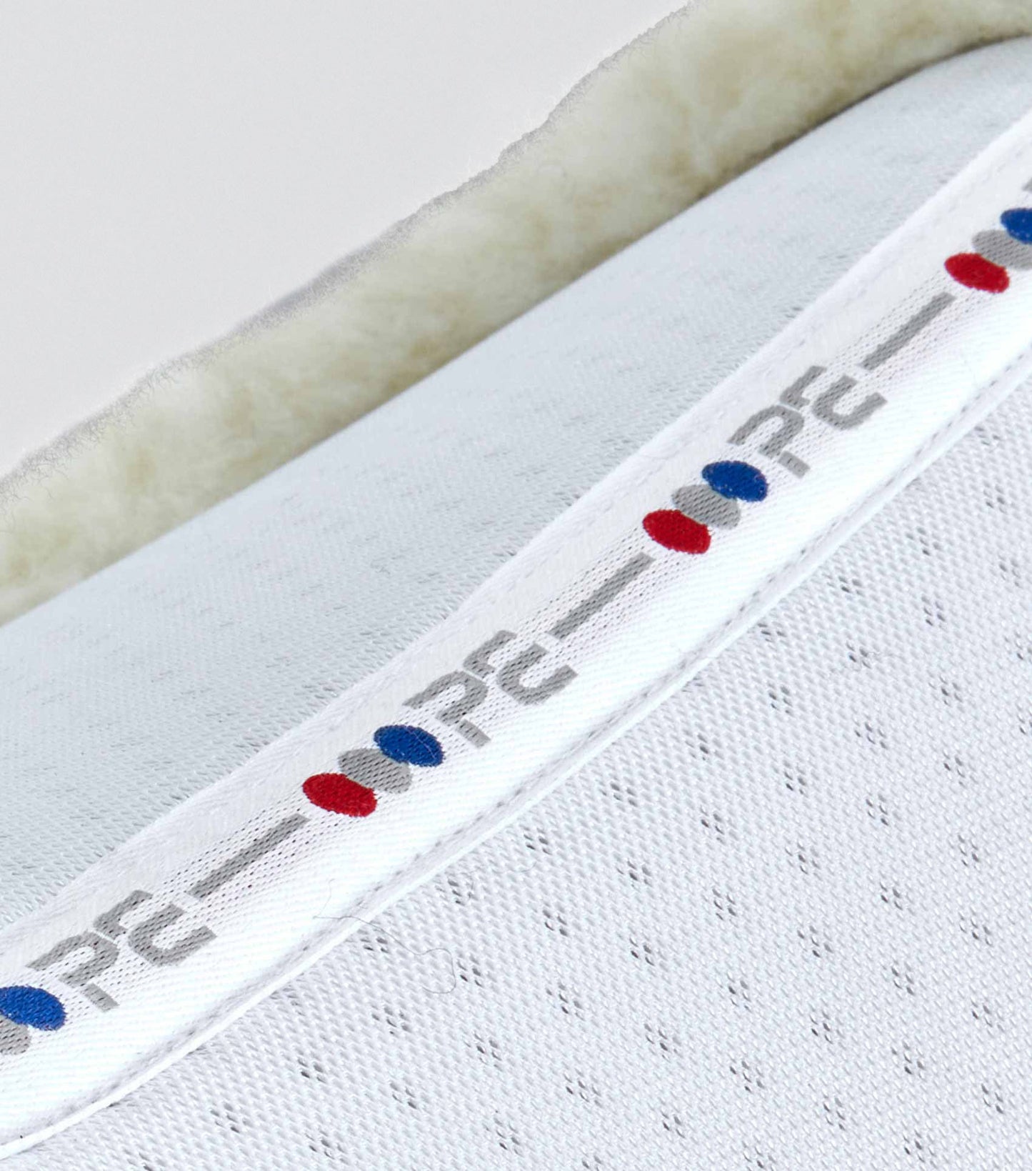 Premier Equine Close Contact Airtechnology Shockproof Wool Saddle Pad - Dressage Square White/Natural Wool