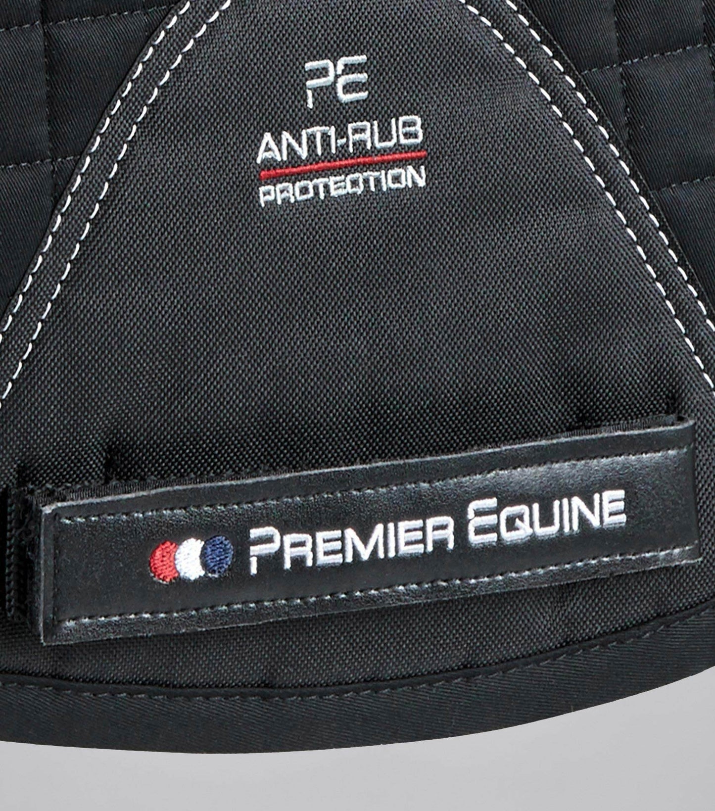 Premier Equine Close Contact Merino Wool European Saddle Pad - GP/Jump Square Black/Natural Wool