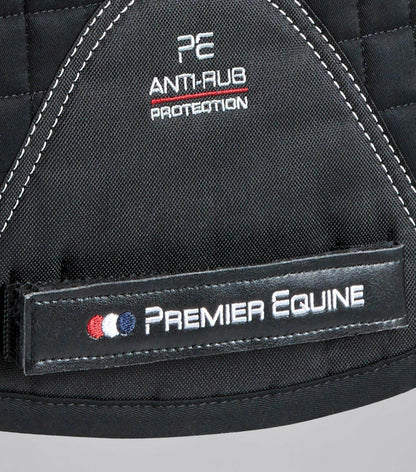 Premier Equine Close Contact Merino Wool European Saddle Pad - GP/Jump Square Black/Natural Wool
