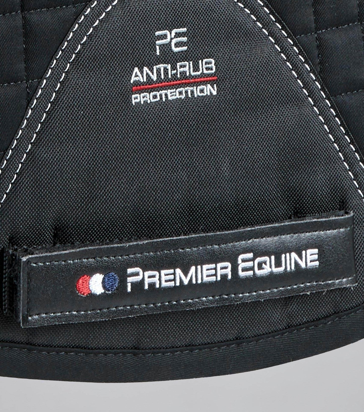 Premier Equine Close Contact Merino Wool European Saddle Pad - GP/Jump Square Black/Black Wool