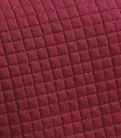Premier Equine Close Contact Merino Wool European Saddle Pad - GP/Jump Square Burgundy/Navy Wool