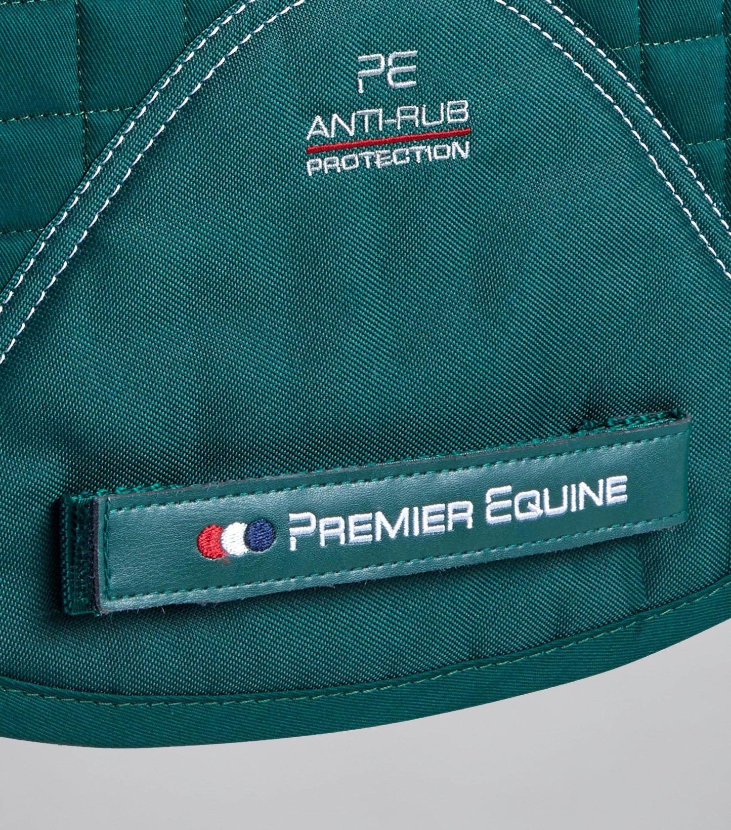 Premier Equine Close Contact Merino Wool European Saddle Pad - GP/Jump Square Green/Green Wool
