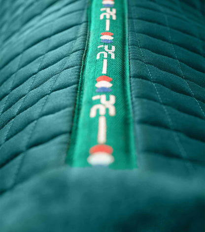 Premier Equine Close Contact Merino Wool European Saddle Pad - GP/Jump Square Green/Green Wool