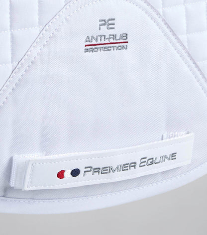 Premier Equine Close Contact Merino Wool European Saddle Pad - GP/Jump Square White/Natural Wool