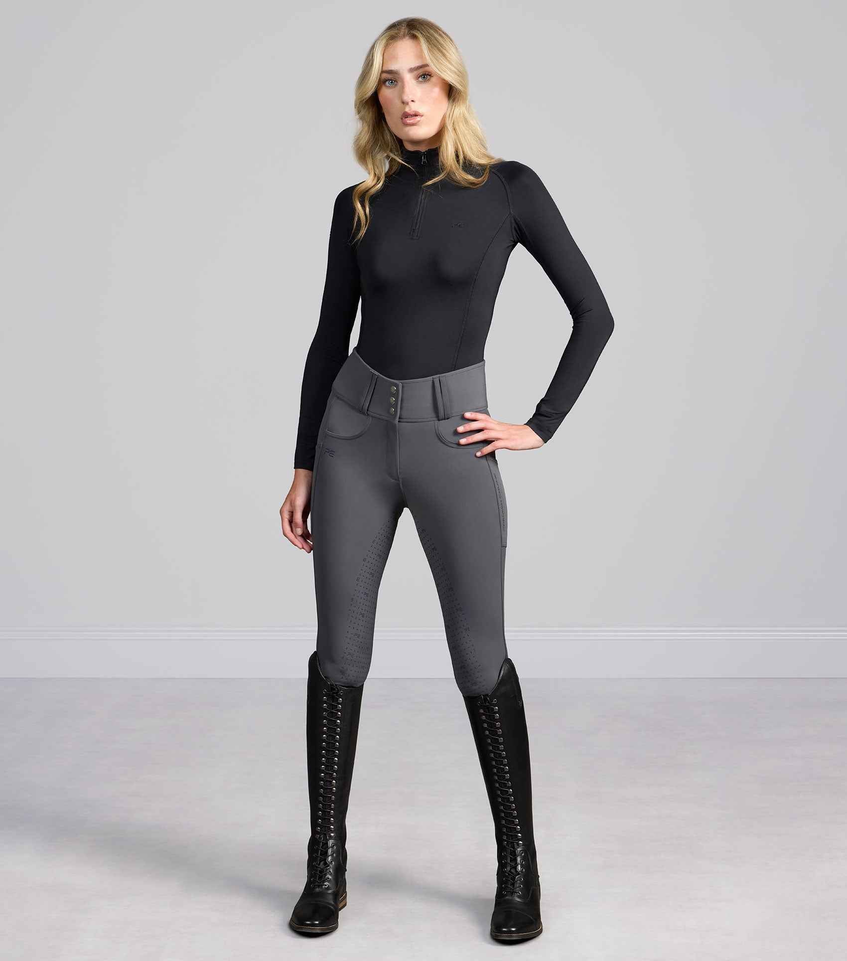Premier Equine Coco II Women's Gel Full Seat Riding Breeches - Anthracite