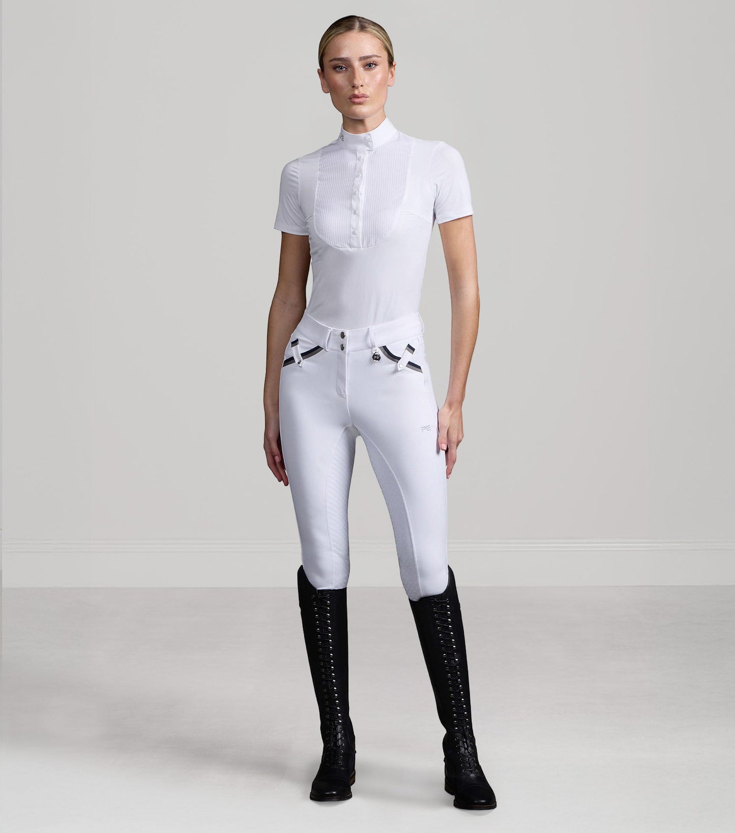 Premier Equine Coco Novo Womens Full Seat Competition Riding Breeches White
