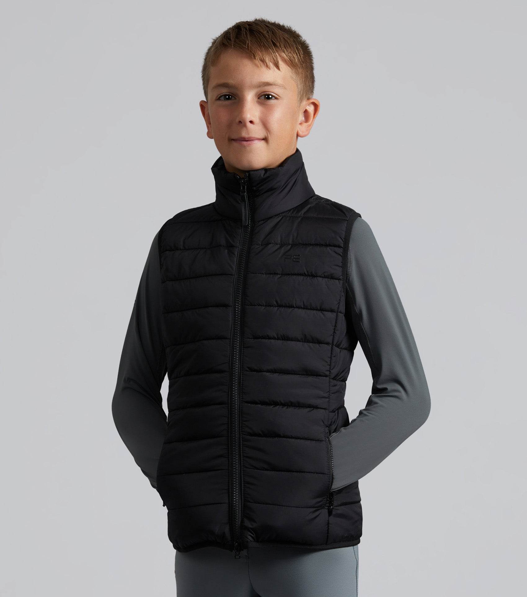 Premier Equine Dante Junior Unisex Gilet Black - N P Equestrian & Pet Supplies Ltd 