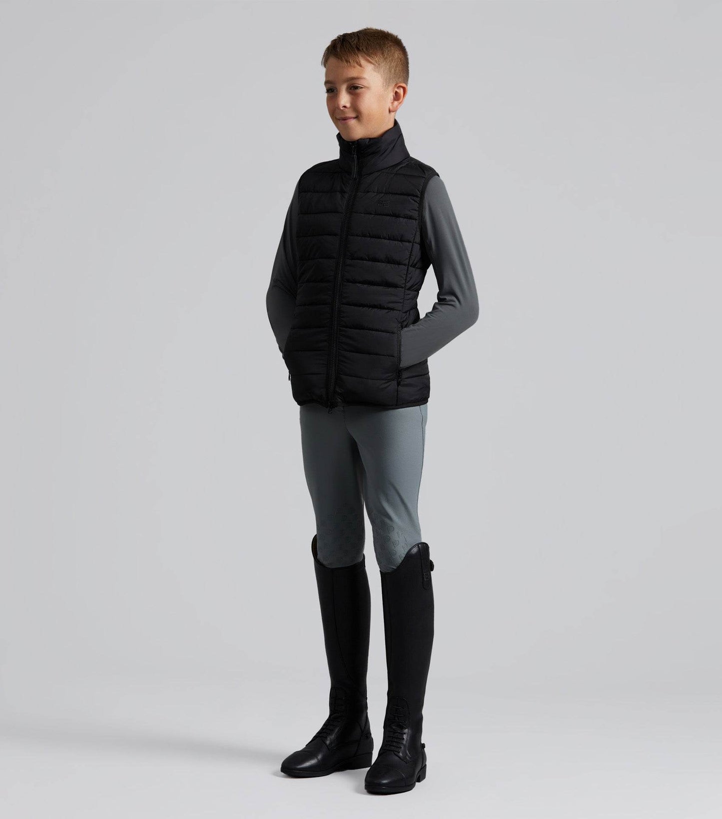 Premier Equine Dante Junior Unisex Gilet Black - N P Equestrian & Pet Supplies Ltd 