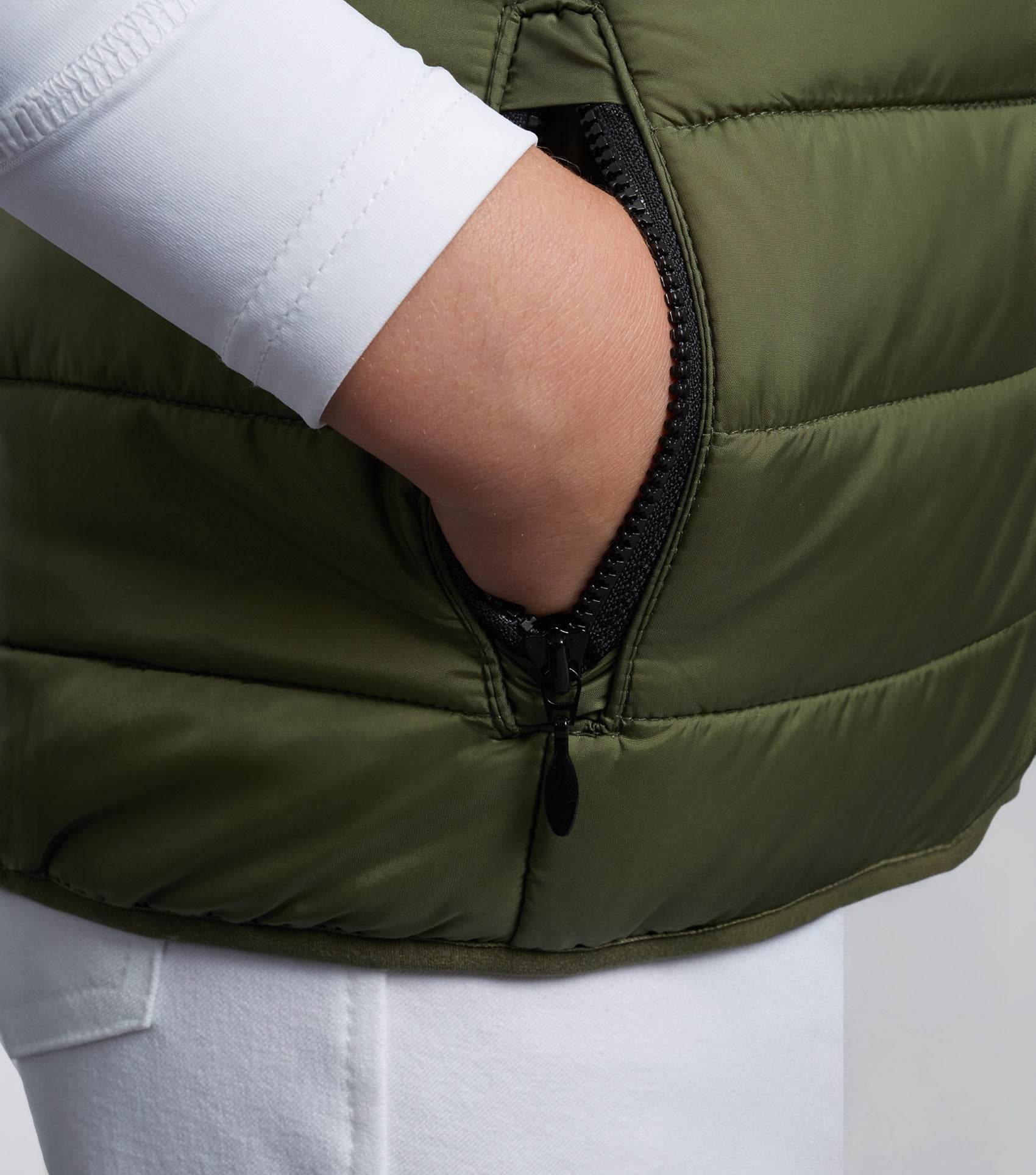 Premier Equine Dante Junior Unisex Gilet Olive - N P Equestrian & Pet Supplies Ltd 