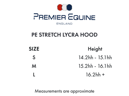 Premier Equine Stretch Lycra Hood - Black