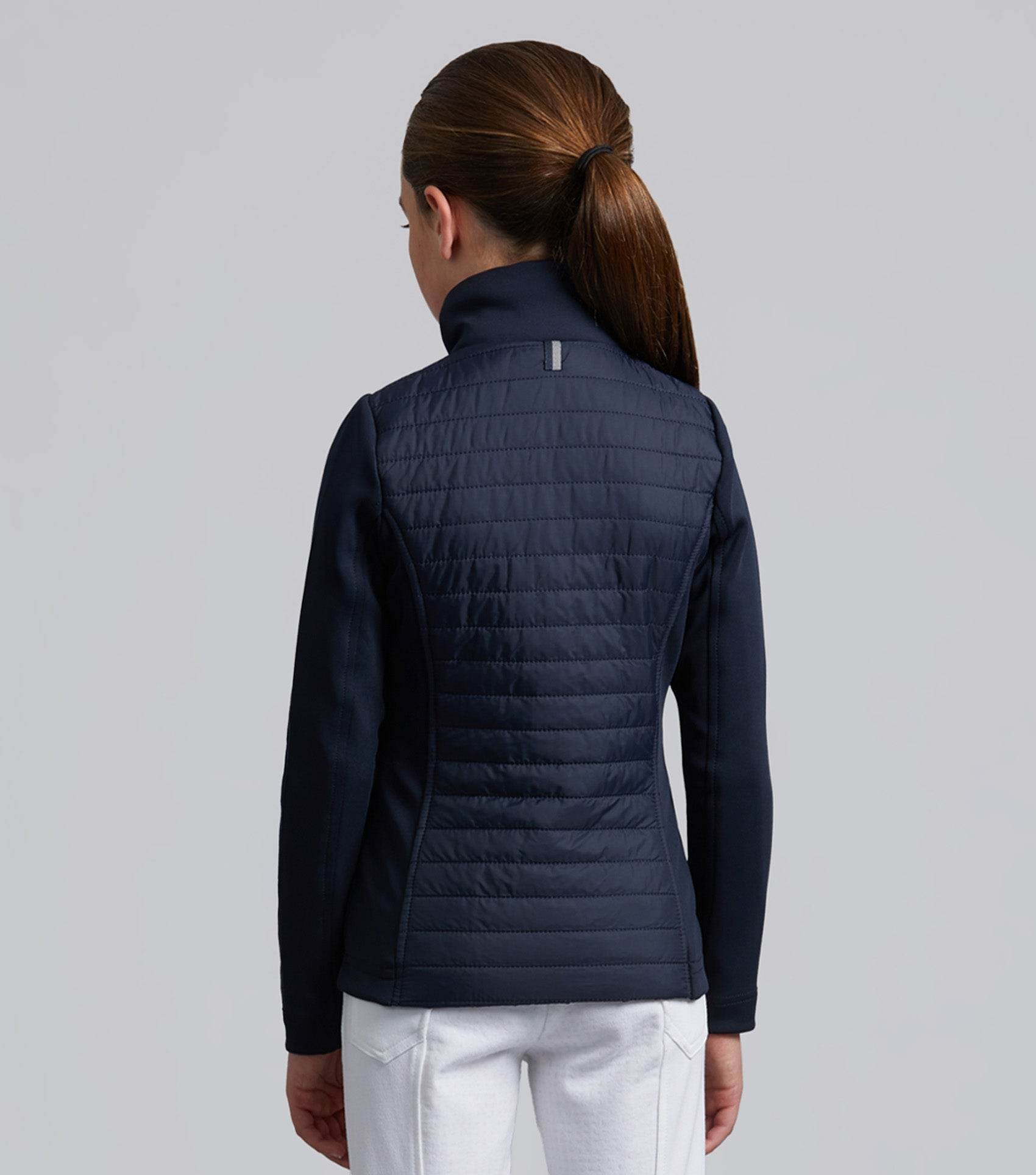 Premier Equine Mini Elena Girl's Hybrid Riding Jacket Navy - N P Equestrian & Pet Supplies Ltd 