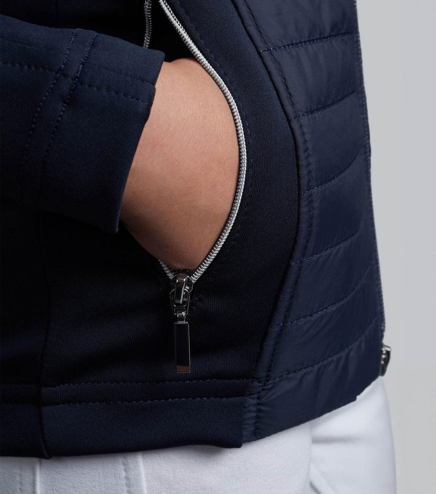 Premier Equine Mini Elena Girl's Hybrid Riding Jacket Navy - N P Equestrian & Pet Supplies Ltd 