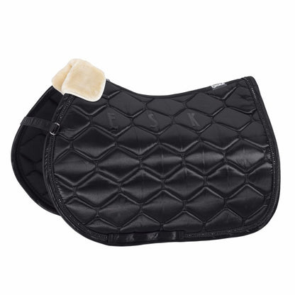 Eskadron Satin Crystal Saddle Cloth Black