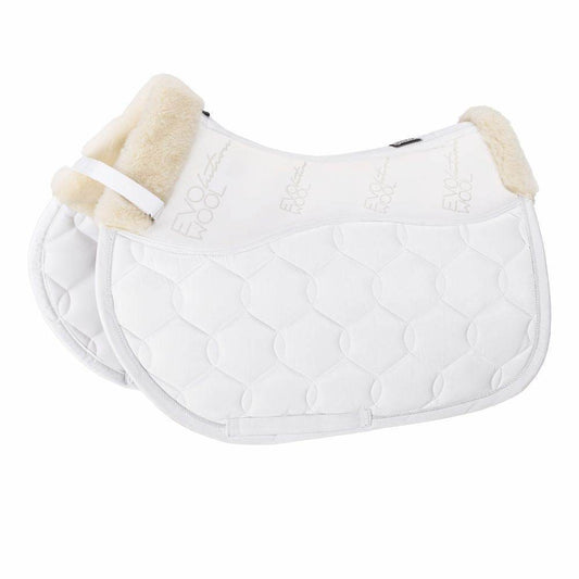 Eskadron GLOSSY EVO-WOOL DRESSAGE Saddle Cloth White - N P Equestrian & Pet Supplies Ltd 