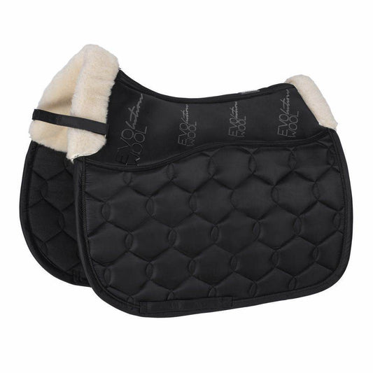 Eskadron GLOSSY EVO-WOOL DRESSAGE Saddle Cloth Black - N P Equestrian & Pet Supplies Ltd 