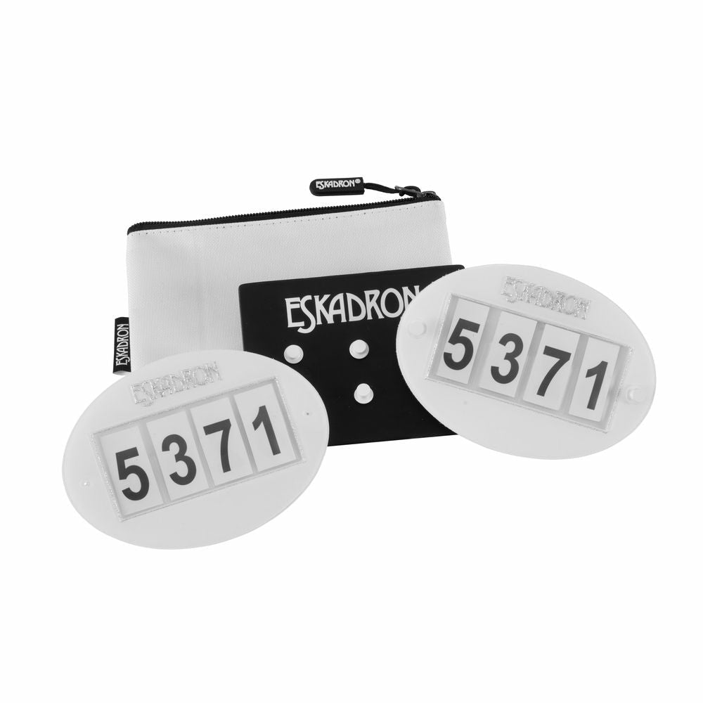 Eskadron Quick-Pin 4 Start Numbers - White