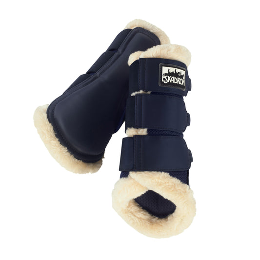 Eskadron Soft Mesh Faux Fur Tendon Boots - Night Blue