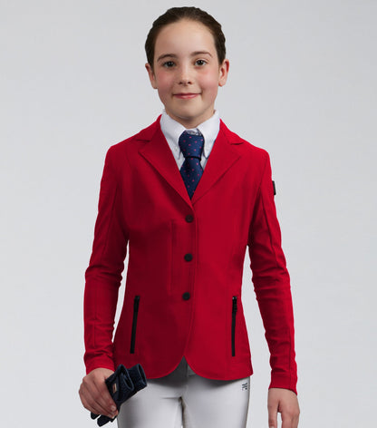 Premier Equine Evinco Girls Competition Jacket London Red