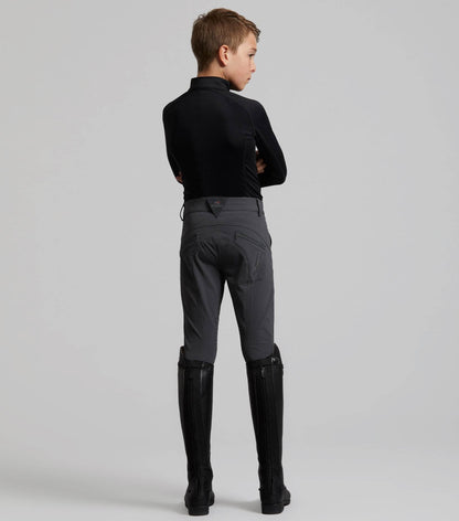 Premier Equine Gando Boys Gel Knee Riding Breeches Grey - N P Equestrian & Pet Supplies Ltd 