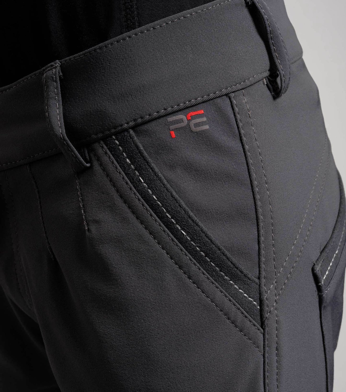 Premier Equine Gando Boys Gel Knee Riding Breeches Grey - N P Equestrian & Pet Supplies Ltd 