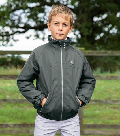 Premier Equine Junior Pro Rider Unisex Riding Jacket Anthracite Grey - N P Equestrian & Pet Supplies Ltd 