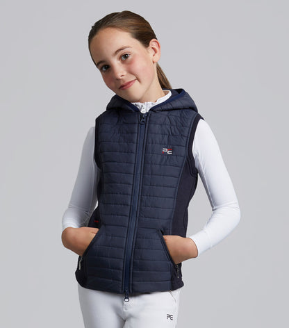 Premier Equine Mini Lamera Girl's Hybrid Riding Gilet Navy
