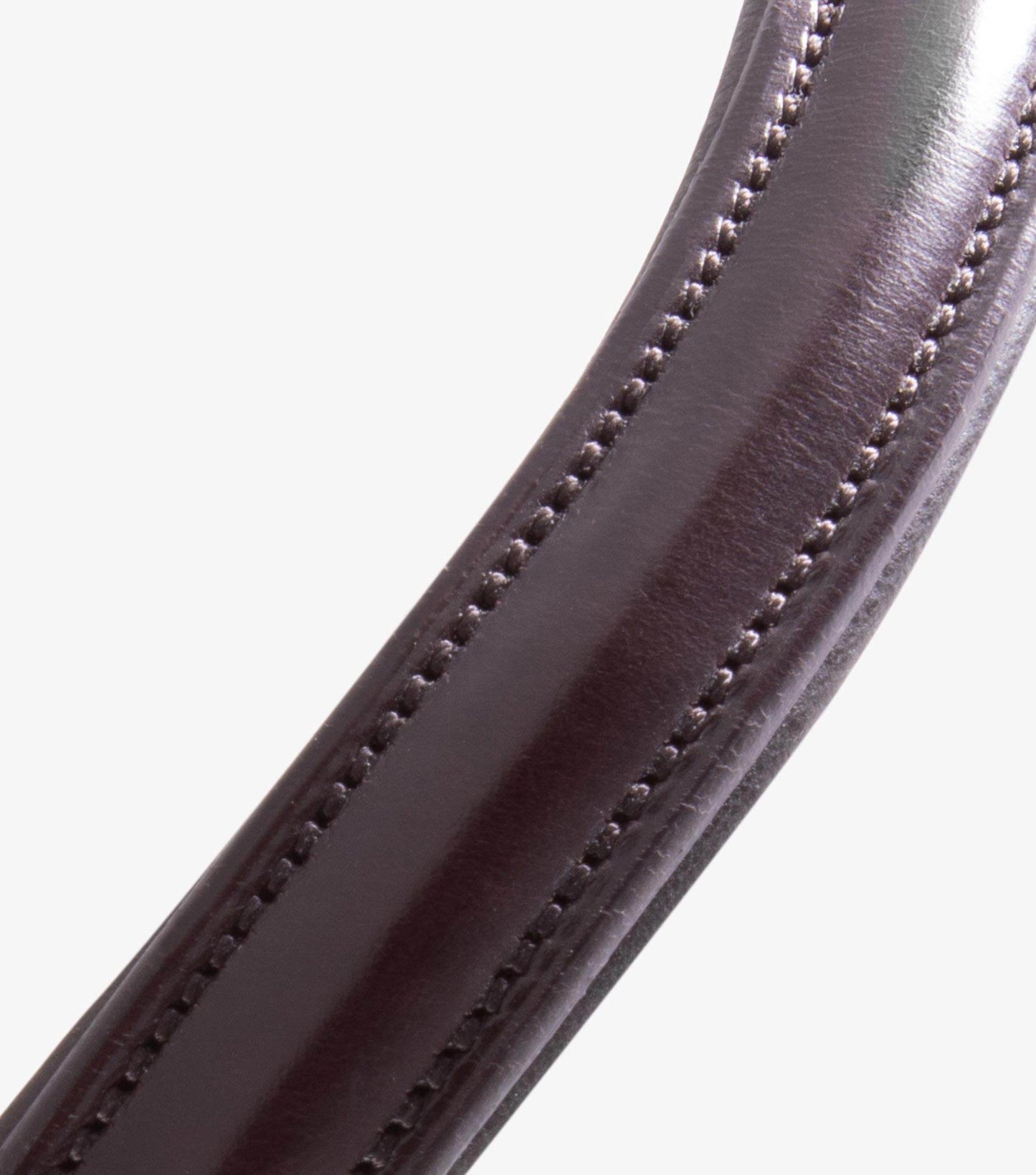 Premier Equine Liscio Plain Shaped Leather Browband Brown - N P Equestrian & Pet Supplies Ltd 