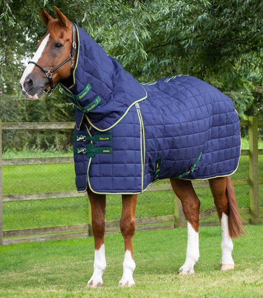 Premier Equine Lucanta 450g Stable Rug with Neck Cover Navy - N P Equestrian & Pet Supplies Ltd 
