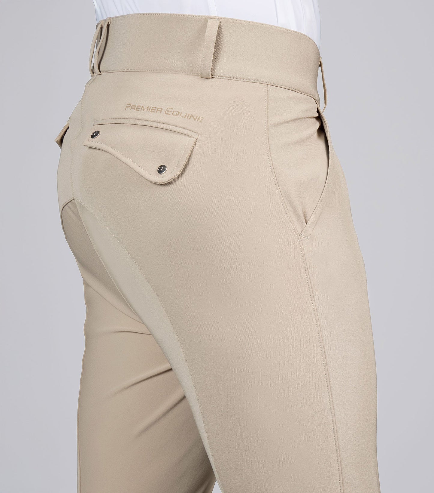 Premier Equine Ludis Men's Gel Knee Riding Breeches - Beige - N P Equestrian & Pet Supplies Ltd