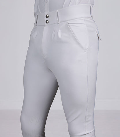 Premier Equine Ludis Men's Gel Knee Riding Breeches - White - N P Equestrian & Pet Supplies Ltd
