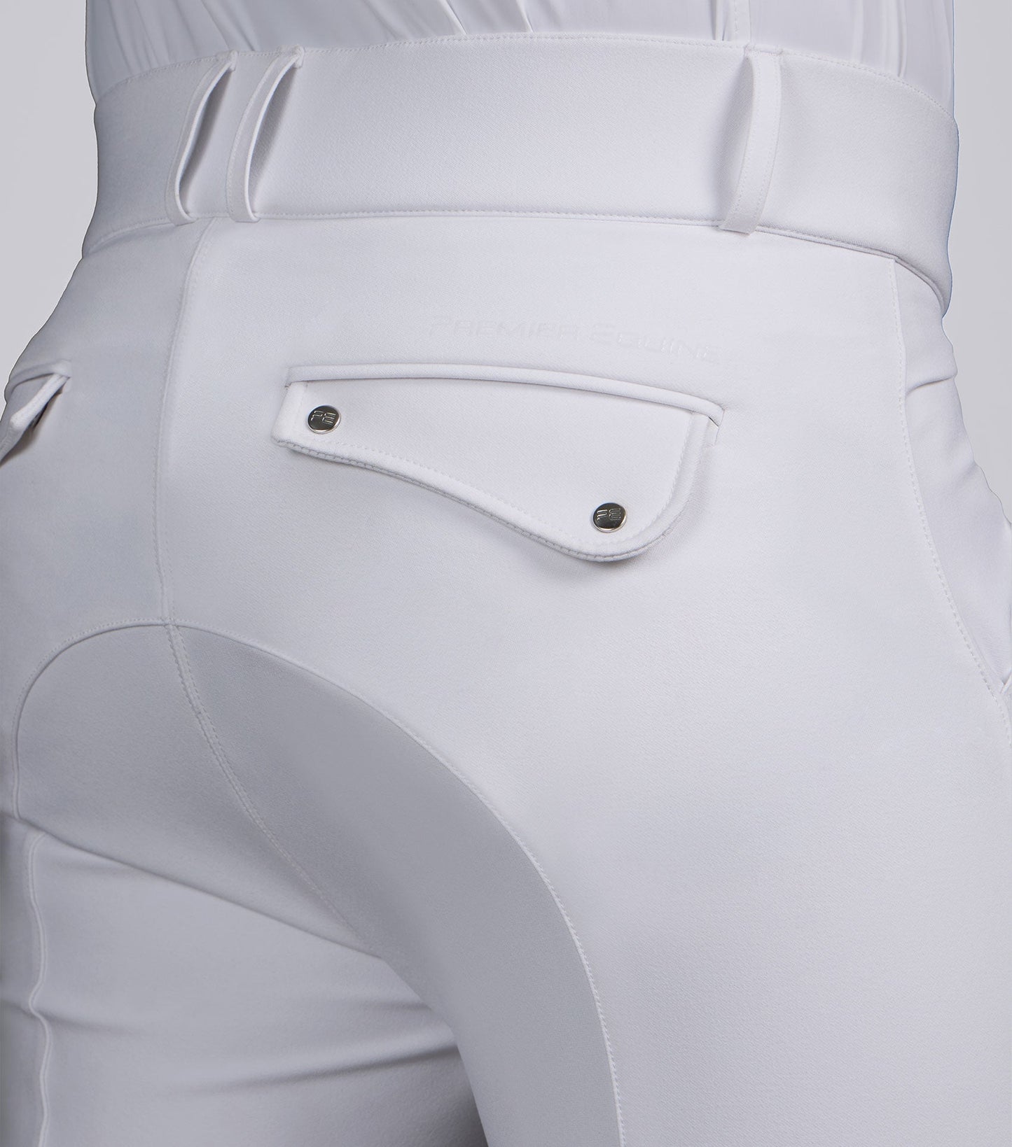 Premier Equine Ludis Men's Gel Knee Riding Breeches - White - N P Equestrian & Pet Supplies Ltd