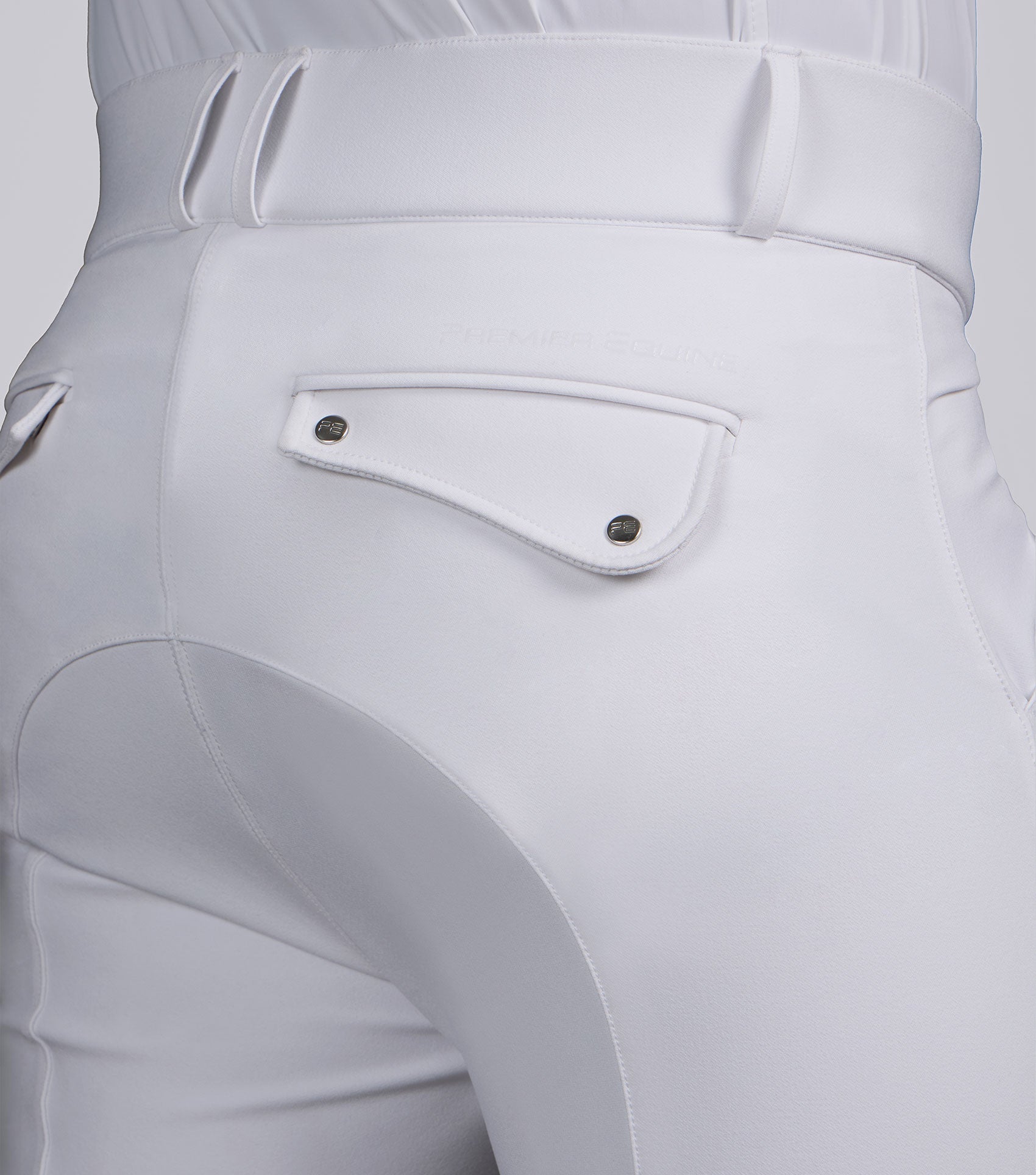 Premier Equine Ludis Men's Gel Knee Riding Breeches - White - N P Equestrian & Pet Supplies Ltd