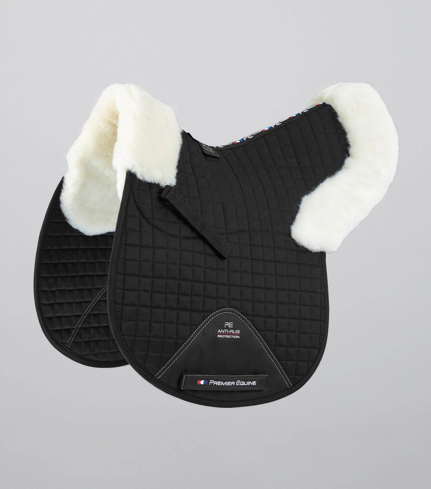 Premier Equine Merino Wool Saddle Pad - GP/Jump Numnah Black/Natural Wool
