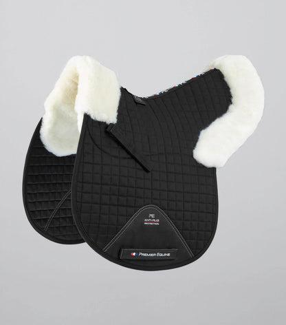 Premier Equine Merino Wool Saddle Pad - GP/Jump Numnah Black/Natural Wool