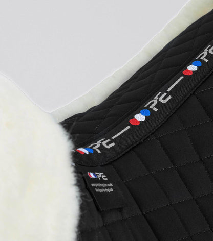 Premier Equine Merino Wool Saddle Pad - GP/Jump Numnah Black/Natural Wool