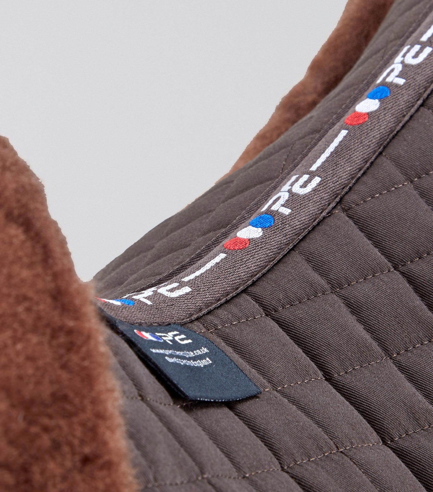 Premier Equine Merino Wool Saddle Pad - GP/Jump Numnah Brown/Brown Wool