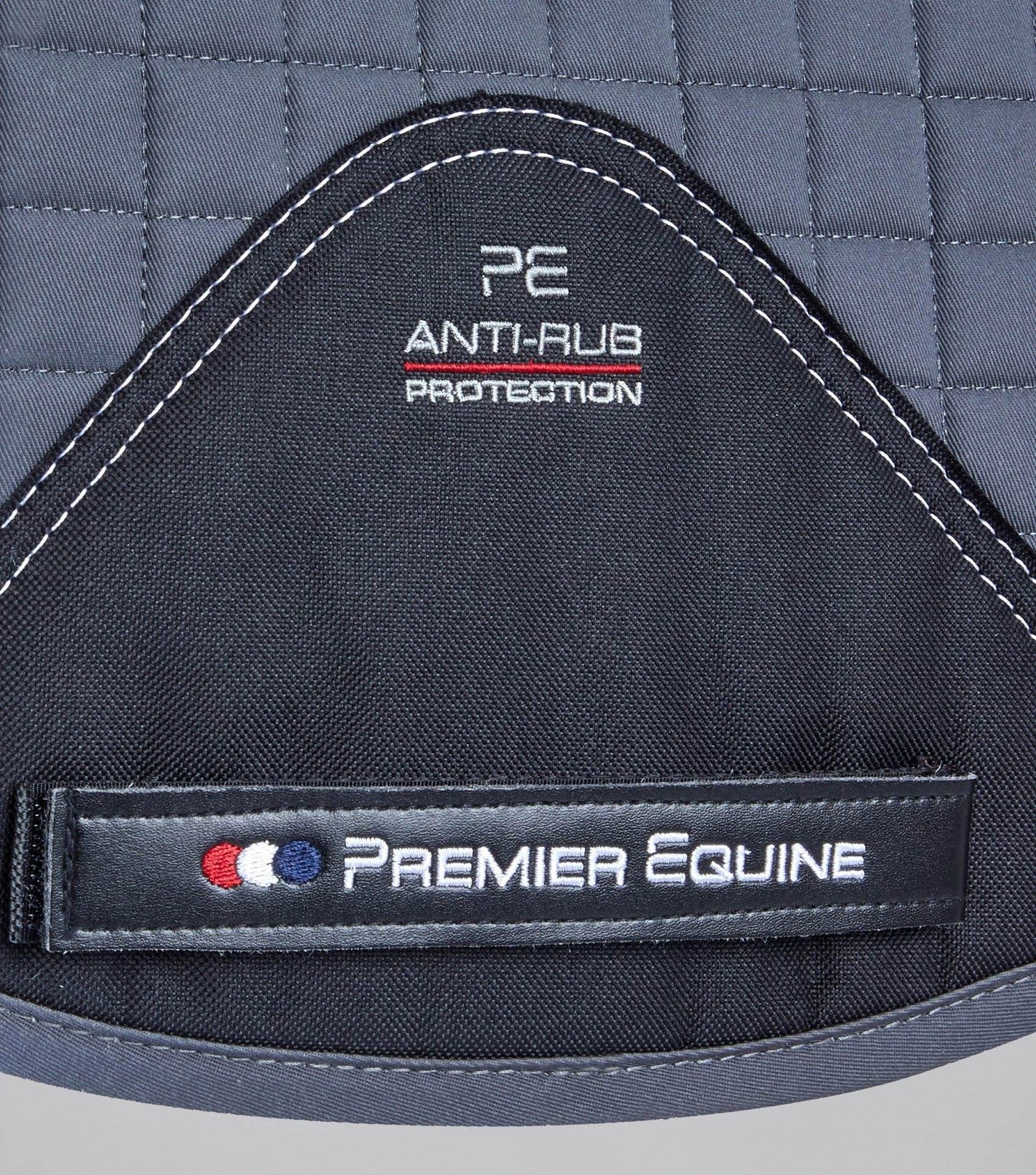 Premier Equine Merino Wool Saddle Pad - GP/Jump Numnah Grey/Black Wool