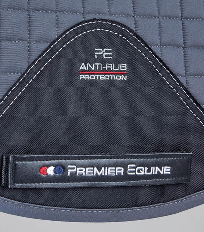 Premier Equine Merino Wool Saddle Pad - GP/Jump Numnah Grey/Black Wool