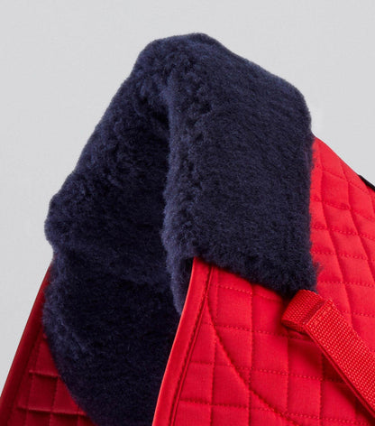 Premier Equine Merino Wool Saddle Pad - GP/Jump Numnah Red/Navy Wool - N P Equestrian & Pet Supplies Ltd 