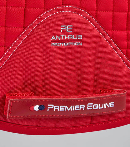 Premier Equine Merino Wool Saddle Pad - GP/Jump Numnah Red/Navy Wool - N P Equestrian & Pet Supplies Ltd 