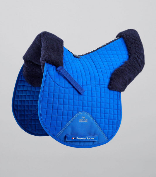 Premier Equine Merino Wool Saddle Pad - GP/Jump Numnah Royal Blue/Navy Wool