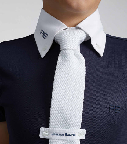 Premier Equine Mini Antonio Boy's Short Sleeve Show Shirt Navy
