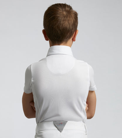 Premier Equine Mini Antonio Boy's Short Sleeve Show Shirt White