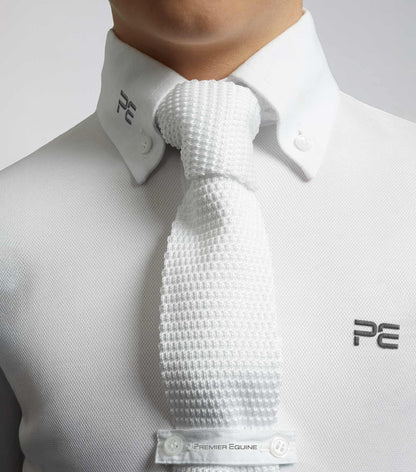 Premier Equine Mini Antonio Boy's Short Sleeve Show Shirt White