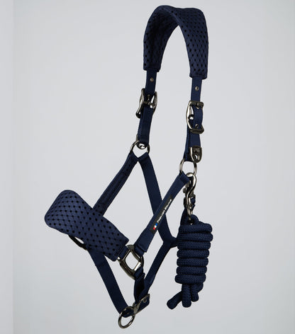 Premier Equine Necto 3D Mesh Head Collar with Lead Rope - Navy
