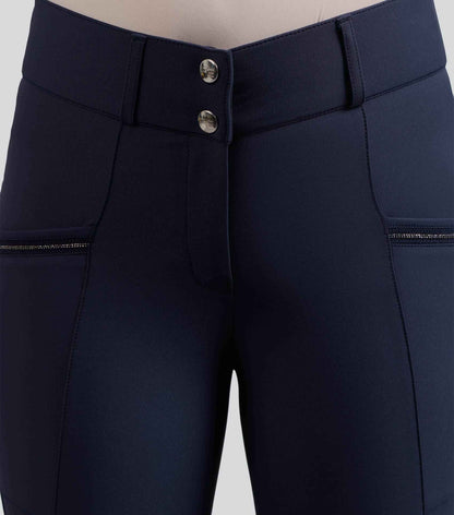 Premier Equine Ofena Womens Gel Knee Riding Breeches Navy